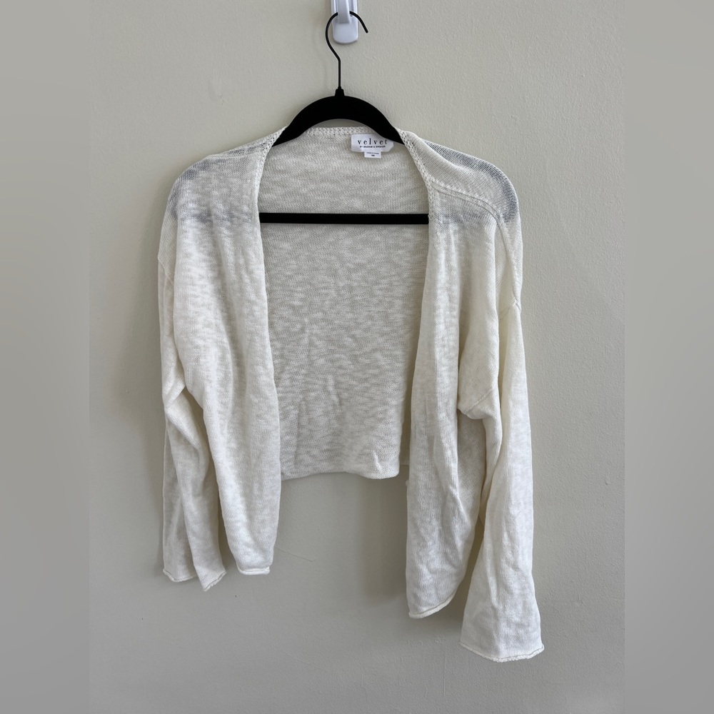 Velvet White Cardigan